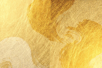 金色の和紙のアート、テクスチュア、抽象的背景、日本の伝統美、日本文化　