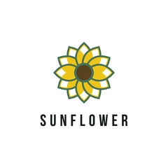 Sunflower vector logo design idea