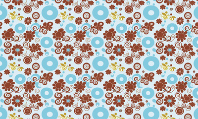 Creative abstract squiggle style drawing background, scribble wallpaper print, trendy design with basic shapes, Vector background, Pattern print for fabric, Background for Cloth print