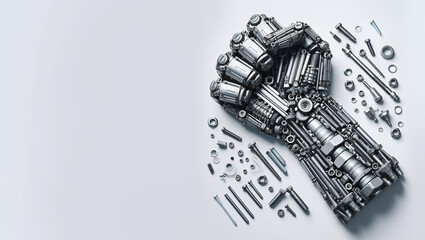 bolt and nut, iron arm