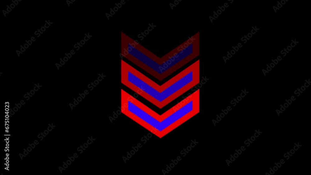 Poster abstract colorful arrow loading animation background. direction arrow animation. directional bold ar