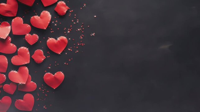 valentines day animated background with hearts