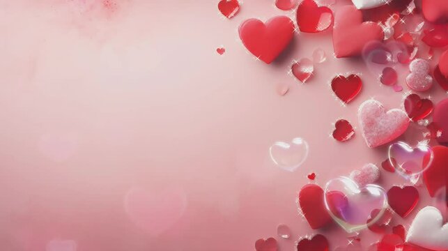 valentines day animated background with hearts