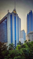 Jakarta, Indonesia – August 8, 2022: A view cityscape of Indonesia capital city Jakarta