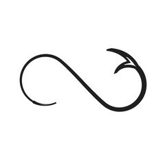 arrow infinity icon vector illustration eps 