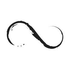 brush stroke infinity icon vector illustration eps 