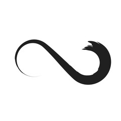 infinity icon brush stroke vector illustration eps