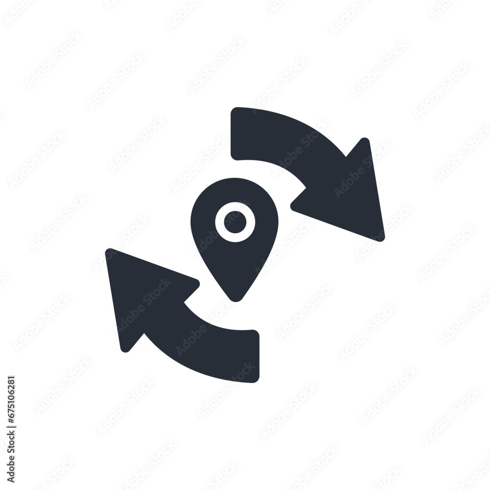 Poster change location icon. vector.editable stroke.linear style sign for use web design,logo.symbol illust