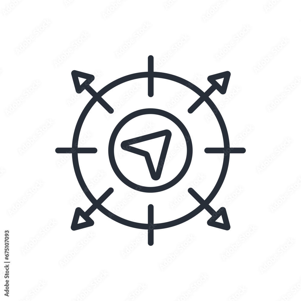 Poster navigation icon. vector.editable stroke.linear style sign for use web design,logo.symbol illustratio