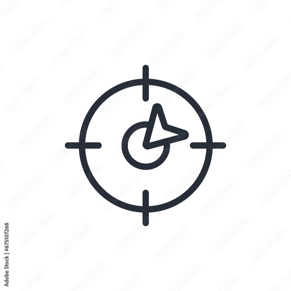 Poster target icon. vector.editable stroke.linear style sign for use web design,logo.symbol illustration.