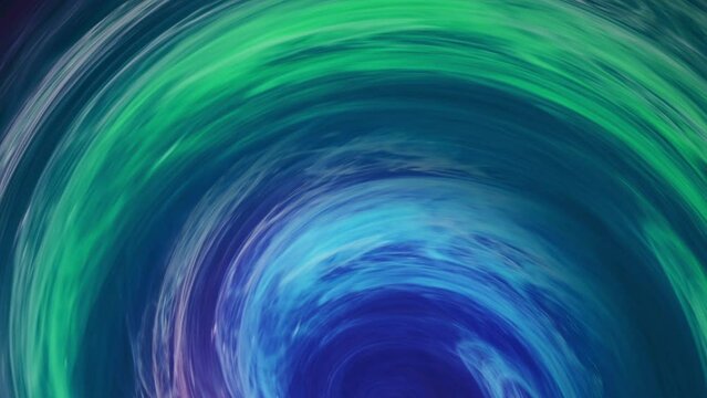 Vertical video. Smoke swirl background. Time portal. Blue green purple fog mix whirl magic vortex circle hypnotic color vapor blend abstract occult dark art.