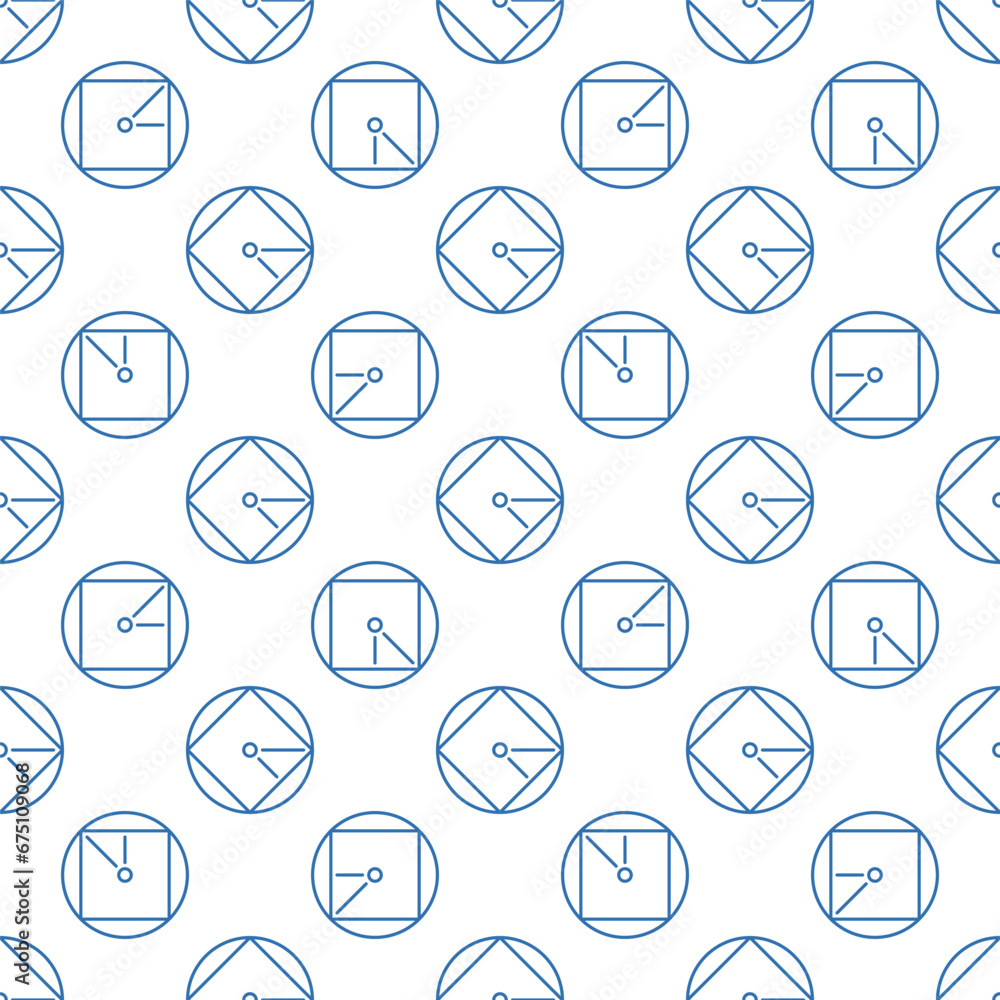 Aufkleber circle geometry vector outline seamless pattern. concept background