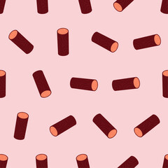 Log seamless pattern. Suitable for backgrounds, wallpapers, fabrics, textiles, wrapping papers, printed materials, and many more. Editable vector.