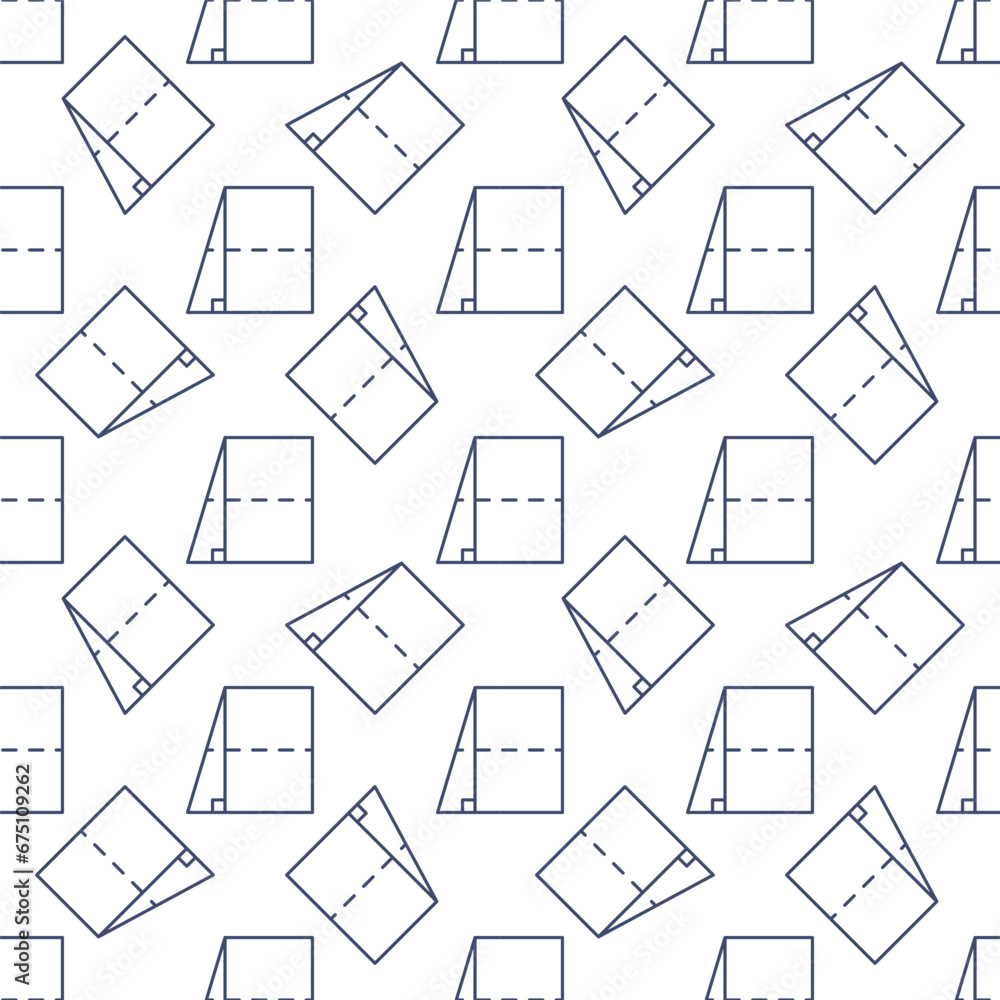 Aufkleber geometrical figure vector thin line seamless pattern - geometry trapezoid background