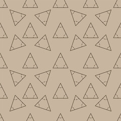 Geometrical Triangle vector linear seamless pattern - Geometry concept background