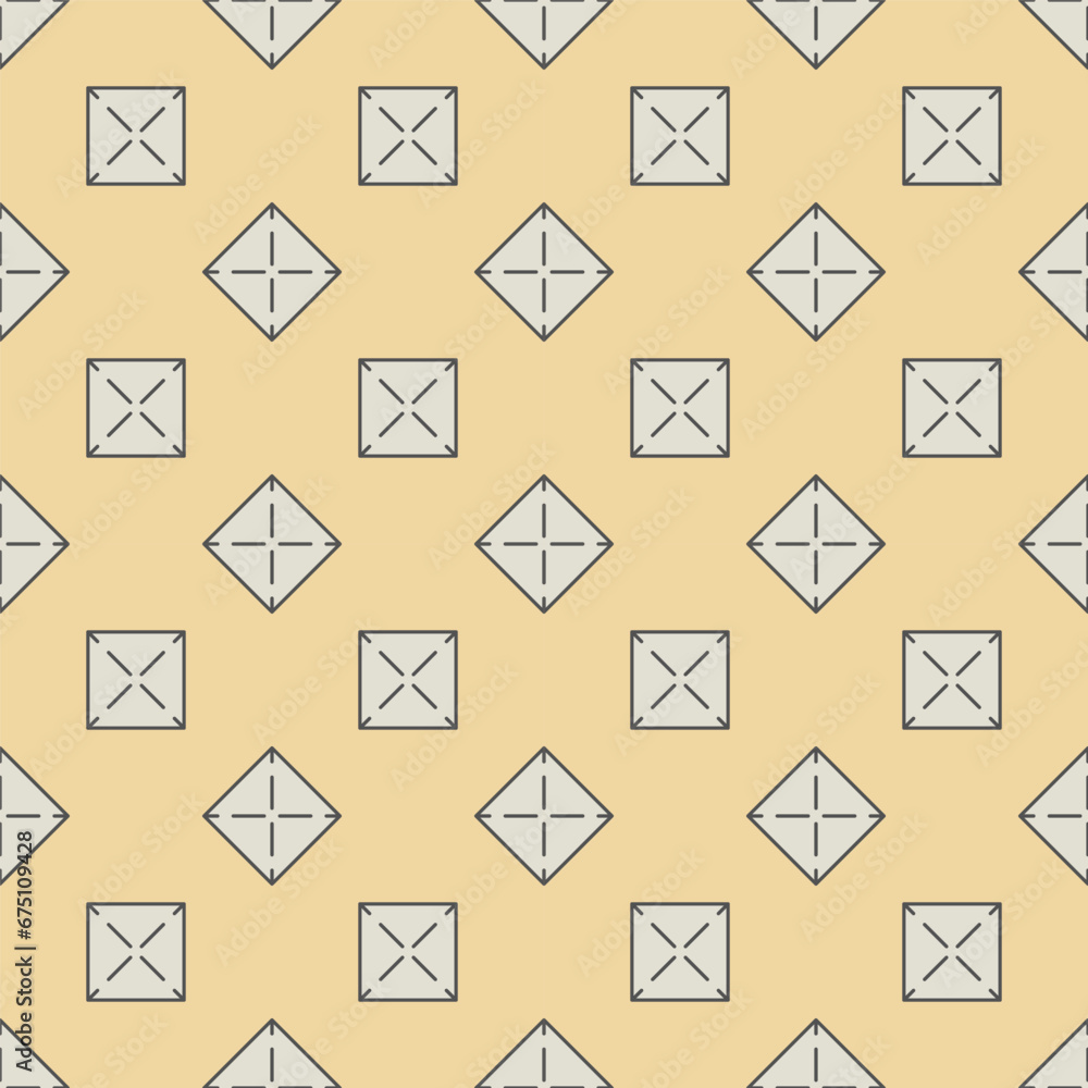 Poster square geometric shape vector modern seamless pattern. geometry concept background