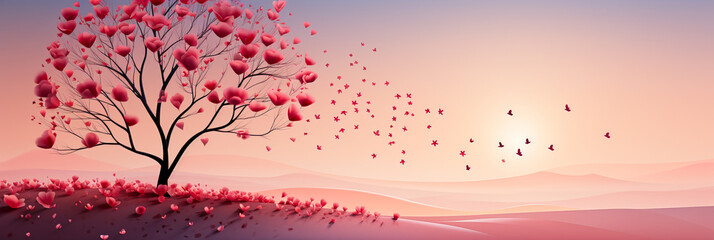 valentines day background . AI generativ - obrazy, fototapety, plakaty