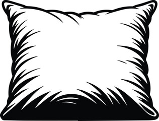 Simple Clean Black-white Pillow Vector Logo Art