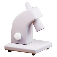 3d rendering minimalistic microscope. 3d design illustration