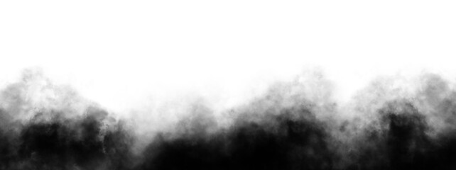 Black Vector isolated smoke PNG. Steam explosion special effect. Effective texture of steam, smoke,...