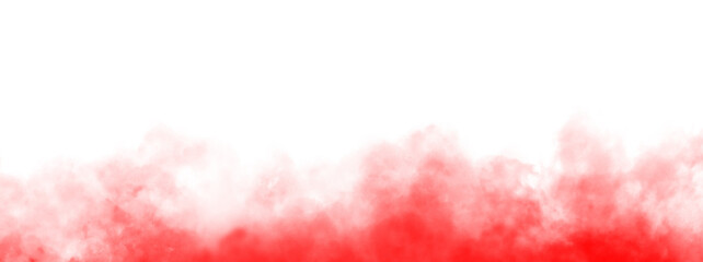Red Vector isolated smoke PNG. Steam explosion special effect. Effective texture of steam, smoke, fog, clouds