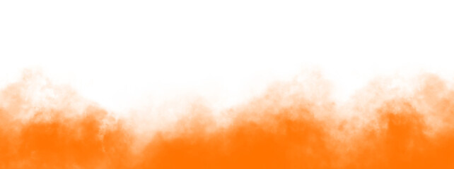 Orange color Vector isolated smoke PNG. Steam explosion special effect. Effective texture of steam,...