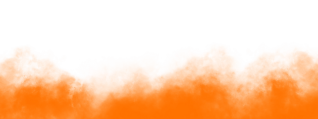 Orange color Vector isolated smoke PNG. Steam explosion special effect. Effective texture of steam, smoke, fog, clouds