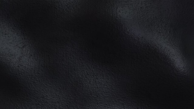 Rough Textured Black Metal Sheet Morphing. 3D abstract