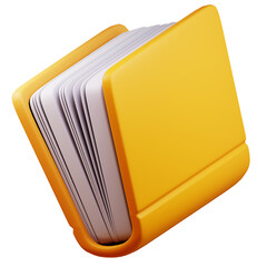 3d dictionary book.  3d design illustration back to school