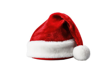 Santa Claus Christmas hat isolated on transparent background PNG