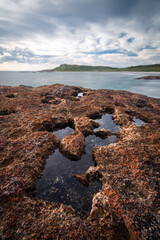 Rock pools on Broughton Island in NSW Australia