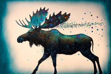 AI generated illustration of a moose