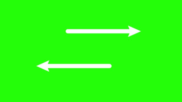 exchange arrow direction exchange change position arrow direction right left exchange alpha looping green screen 4k