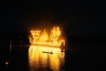 Boat flow tradition in Nakhon Phanom Province