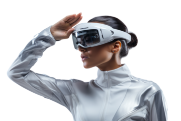 Futuristic woman model