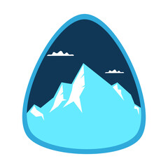 landscape iceberg vector illustration 