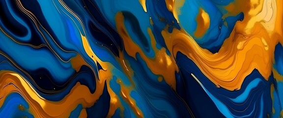 blue and yellow background