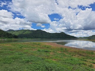 Beautiful lake and sky