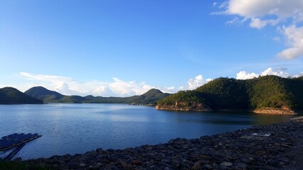 lake and mountains