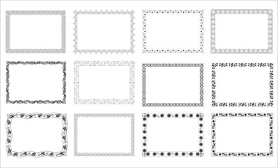 Vector luxury photo frame border design or certificate border frame
