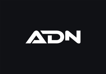 Initial Letter ADN Logo Design Vector Template. Abstract Letter ADN Linked Logo