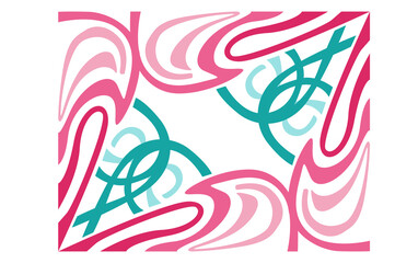 Line Art Ornament Border With Transparent Background