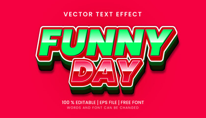 Obraz premium Funny editable text effect style template with soft color