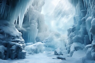 Frozen Waterfalls - Generative AI