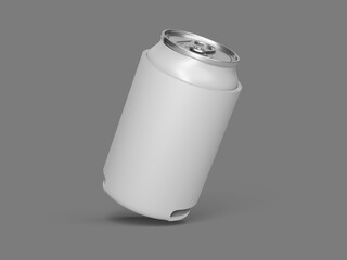 White Blank Koozie Can Sleeve 3D Rendered Mockup