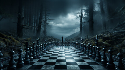 Chessboard background white black