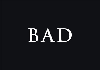 Fototapeta na wymiar BAD Letter Logo Design Vector Template. Abstract Letter BAD Linked Logo