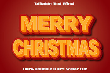 Merry Christmas Editable Text Effect