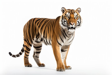 tiger isolated on white background generative ai