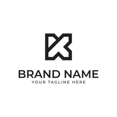 letter k minimalist logo design